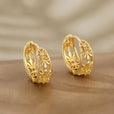 Pendientes de aro vintage de cobre