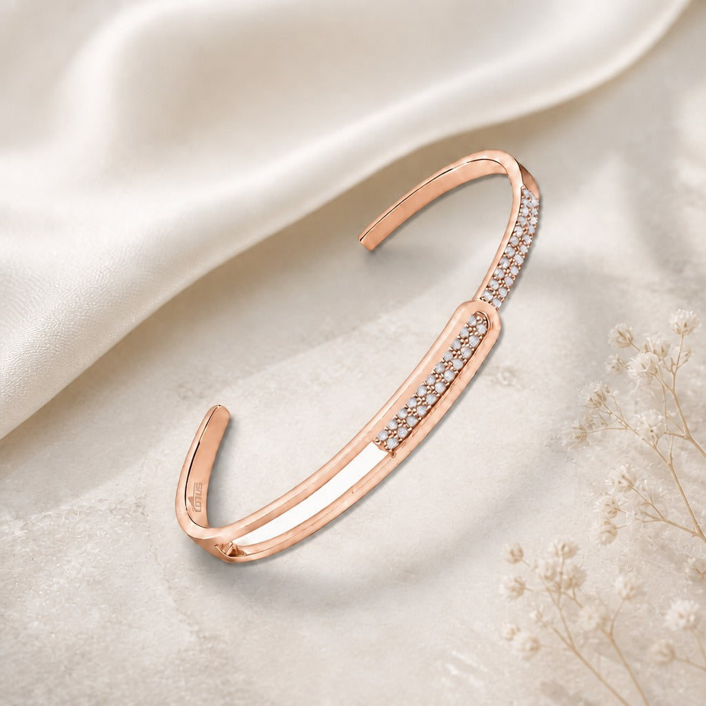 Pulsera abierta de circonita cúbica – imagen 2
