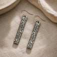 Pendientes florales vintage de cuchara – imagen 2