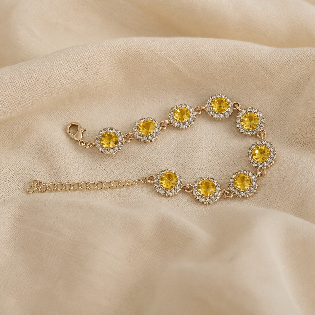 Pulsera redonda radiante de strass – imagen 2