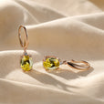 Pendientes ovalados amarillos y elegantes – imagen 2