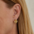 Pendientes prestigiosos de flor amarilla – imagen 2