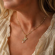 Collar colgante de colibrí con perla