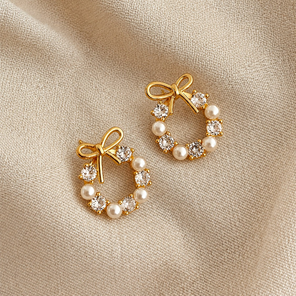 Pendientes de lazo con nudo