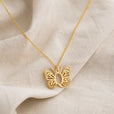 Collar con colgante de mariposa y letra inicial – imagen 34