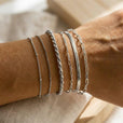 Set de pulseras bohemio retro de eslabón cubano – imagen 2