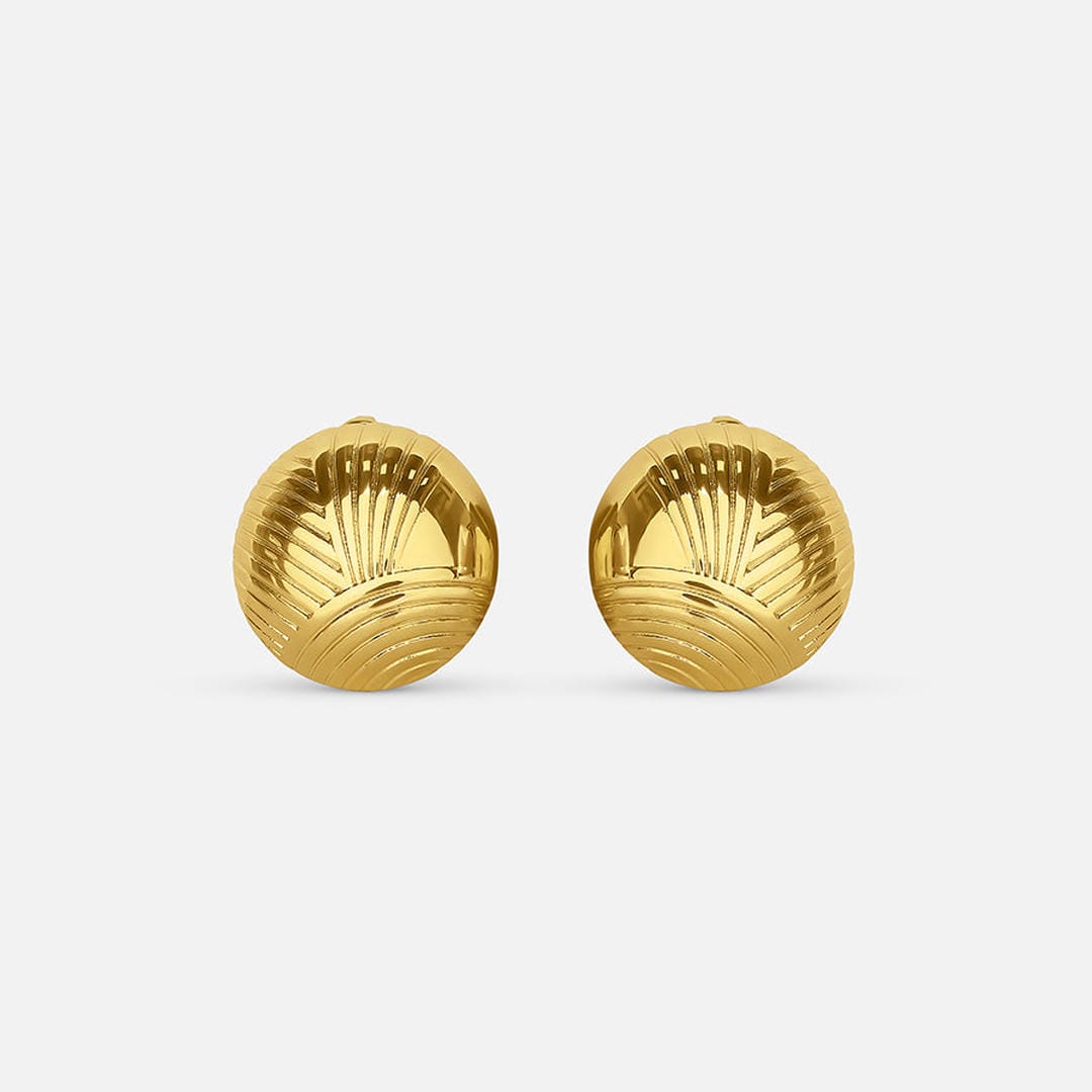 Pendientes circulares dorados elegantes