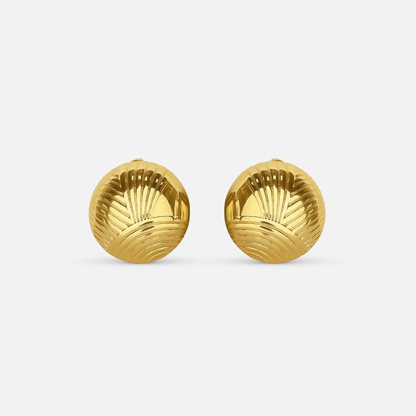Pendientes circulares dorados elegantes