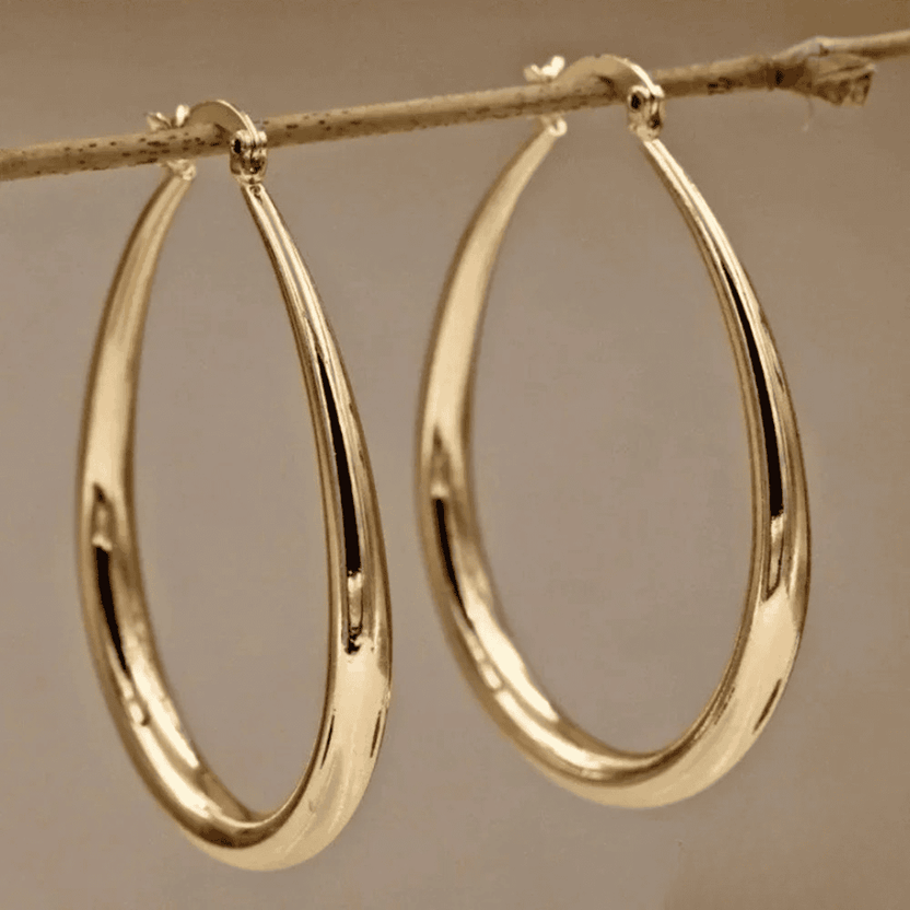 Pendientes aro dorados elegantes