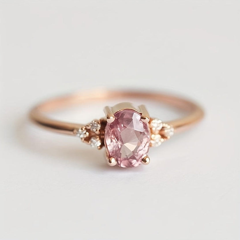 Anillo Susurro de Morganita rosa — Carmen, Lucía & Rocío