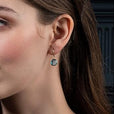 Pendientes elegantes de cristal azul – imagen 3