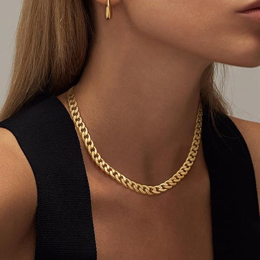 Collar statement de eslabón cubano – imagen 2