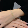 Pulsera de oro radiante en forma de marquesa – imagen 3
