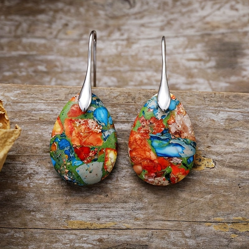 Pendientes de piedra Vibrant Emperor