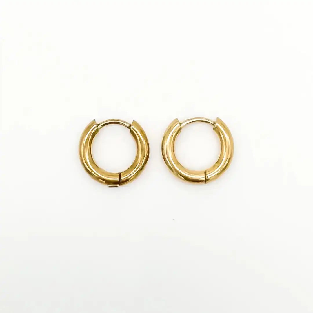 Pendientes aro huggie minimalistas – imagen 2