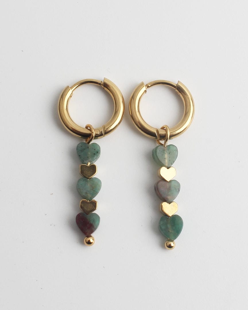 Pendientes triple corazón – imagen 7