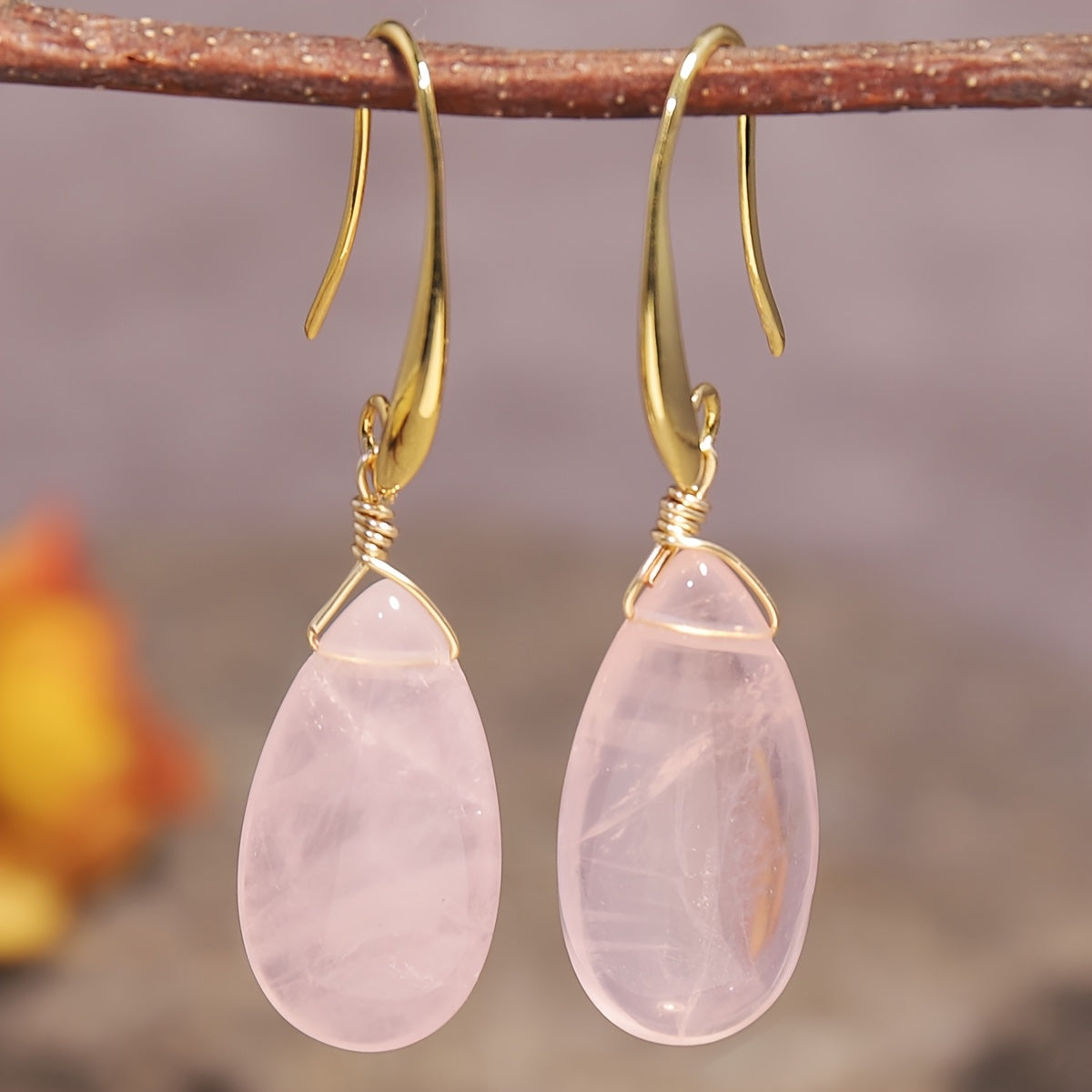 Pendientes colgantes vintage boho de gota de agua – imagen 2