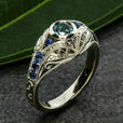 Anillo Windsor azur de circonita cúbica