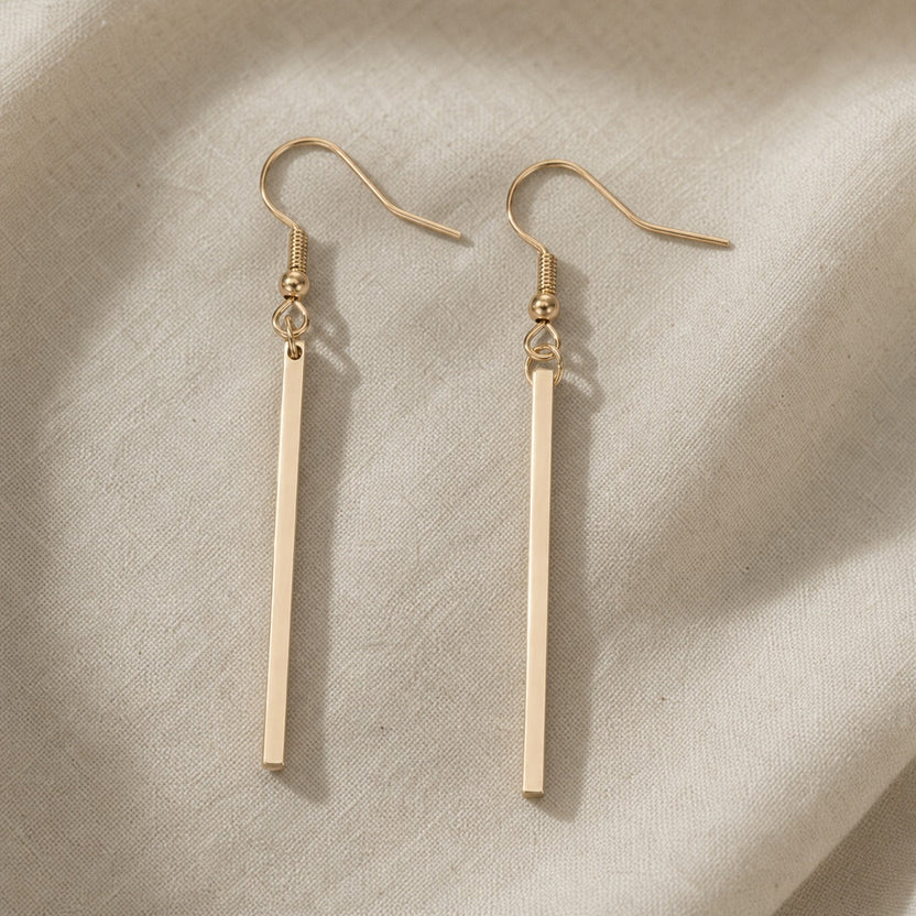 Pendientes colgantes lineales refinados