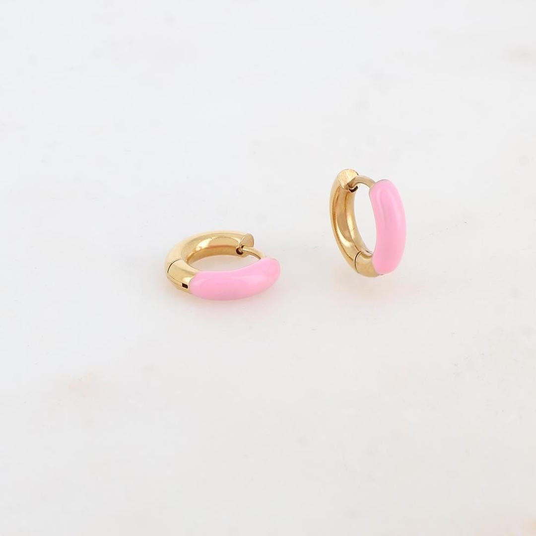 Pendientes de aro coloridos y alegres – imagen 5