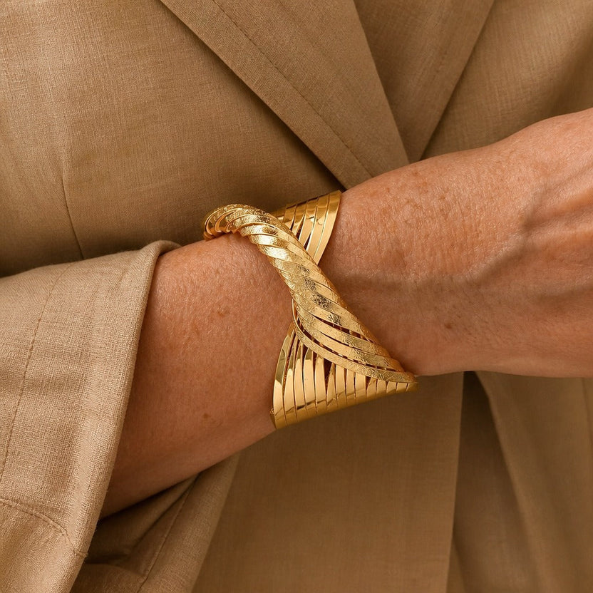 Pulsera dorada Elysian Twist