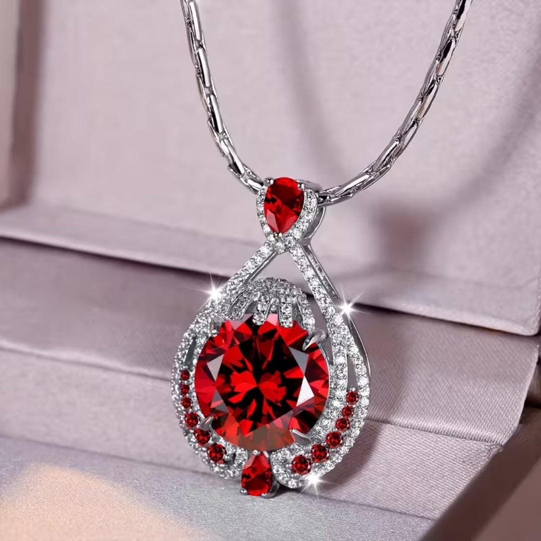 Collar halo de lágrima con esmeralda – imagen 3