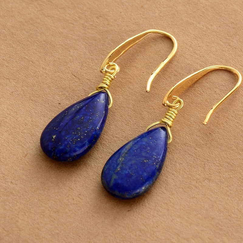 Pendientes colgantes vintage boho de gota de agua