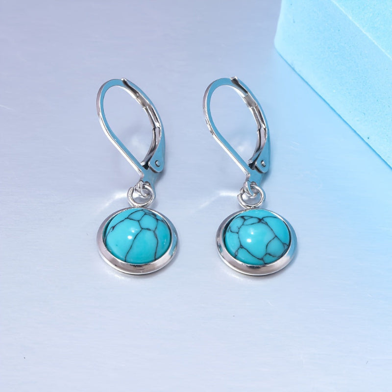 Pendientes colgantes de turquesa prestigiosos – imagen 3