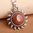 Collar de piedra de luna con forma de sol – imagen 3