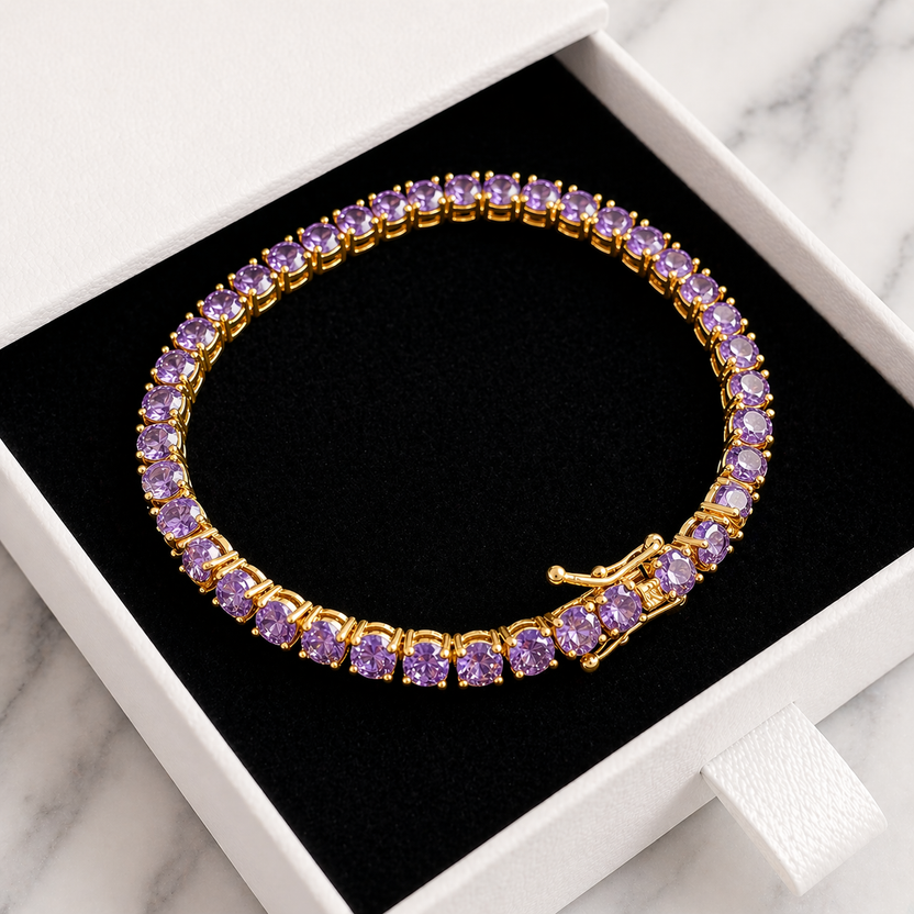 Pulsera dorada Amatista Dream