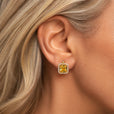 Pendientes cuadrados halo majestuosos