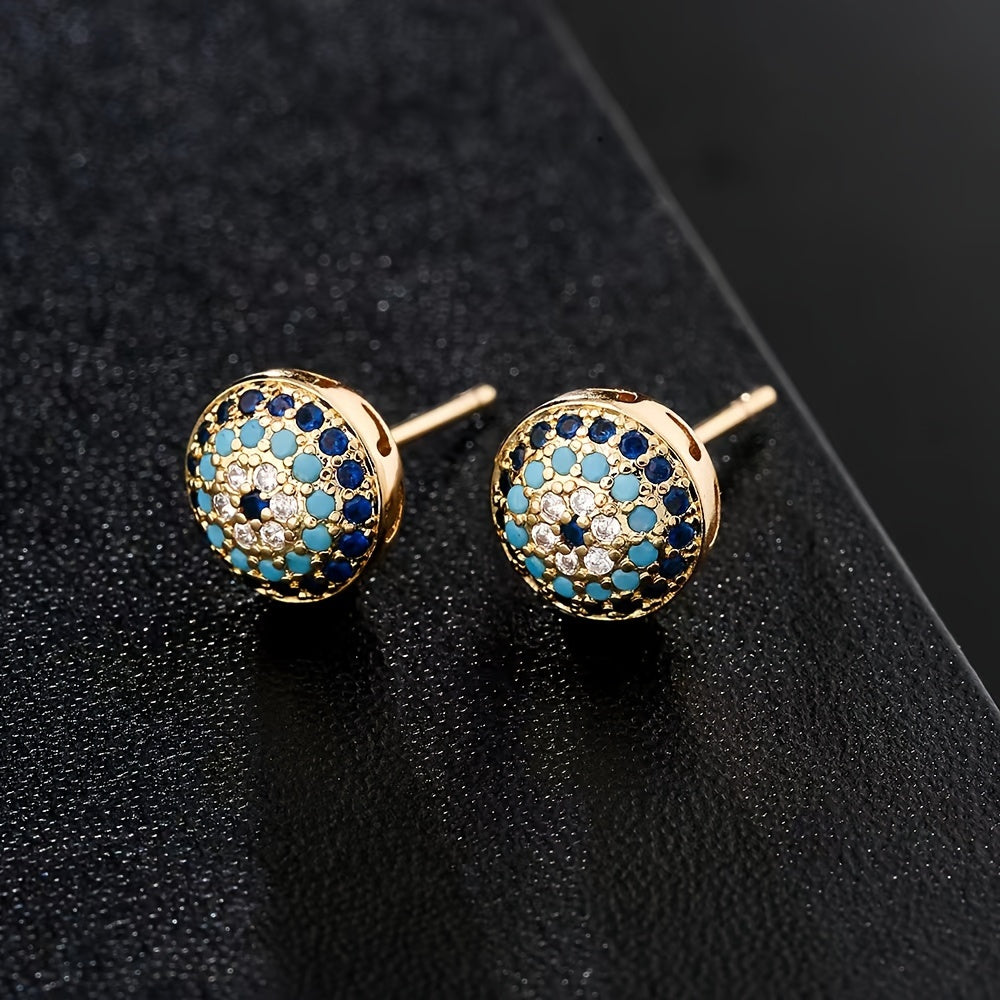 Pendientes de circonita incrustada para fiesta