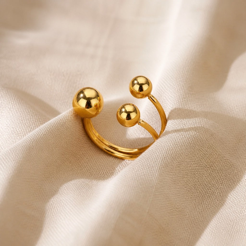 Anillo Emperatriz con esfera dorada – imagen 2