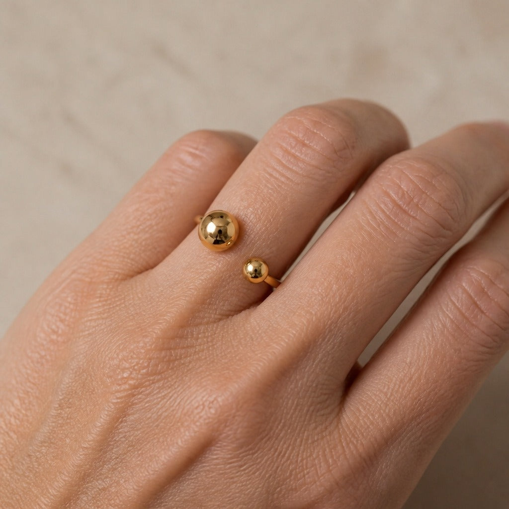 Anillo dorado Noble Orbital