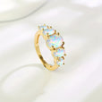 Anillo de oro de 18k con cinco ópalos – imagen 3