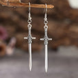 Pendientes bohemios de cruz colgantes