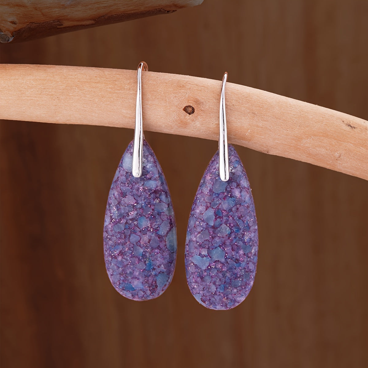 Pendientes artesanales de gota de tendencia – imagen 3