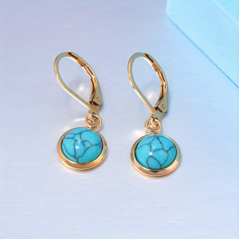 Pendientes colgantes de turquesa prestigiosos – imagen 2