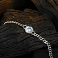 Pulsera de plata con piedra lunar a medida