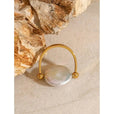 Anillo abierto con perla y moneda – imagen 3
