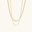 Collar doble dorado de lujo