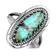Anillo boho de plata con turquesa