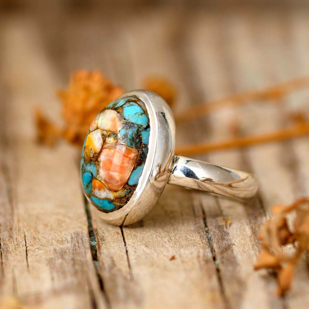 Anillo de turquesa Ostra de Cobre — Carmen, Lucía & Rocío
