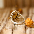 Anillo de plata con citrino en forma de gota – imagen 2