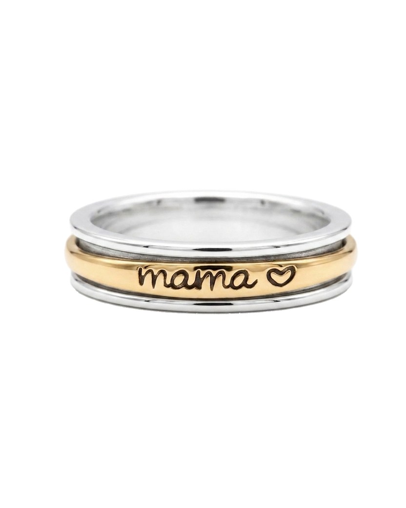 Anillo fidget bicolor Mama