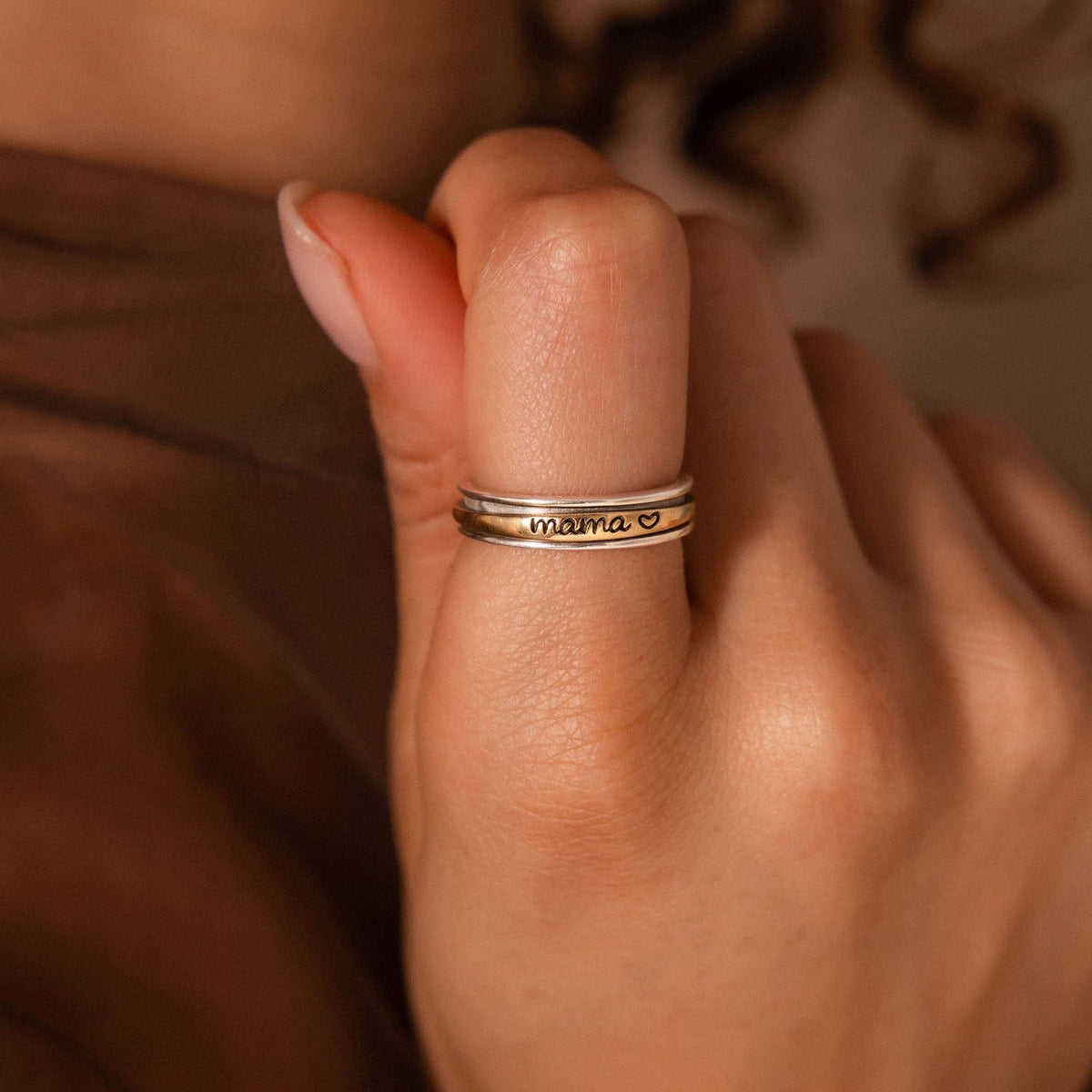 Anillo fidget bicolor Mama – imagen 2