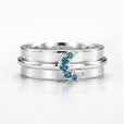 Anillo fidget con topacio azul y luna – imagen 3