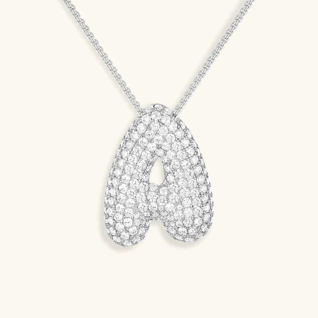 Collar con inicial Bubble de cristales – imagen 32
