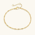 Pulsera elegante de doble capa con diseño de encaje