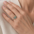Anillo ajustable de mariposa en plata